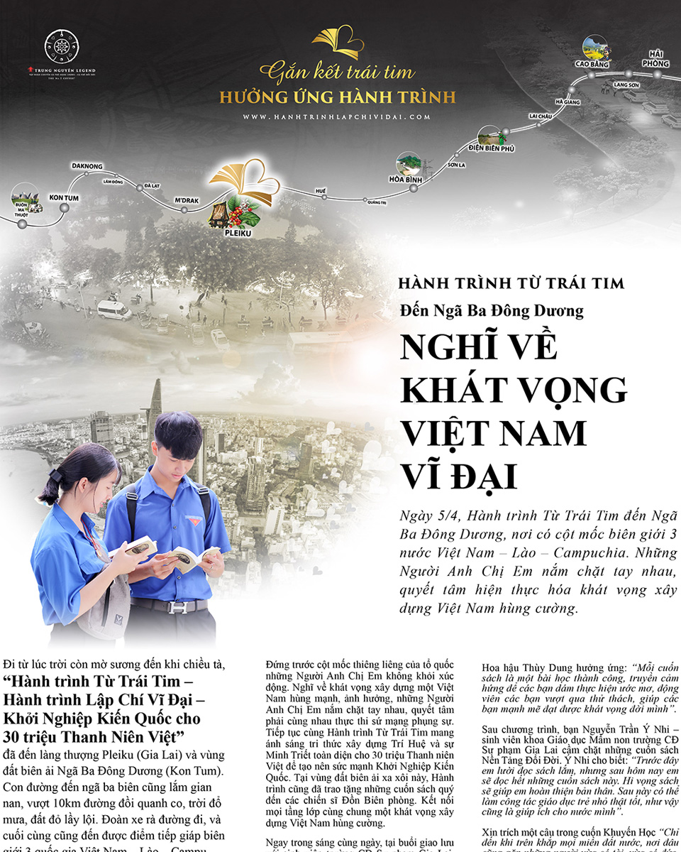 Hành trình Từ Trái Tim: Đến Ngã Ba Đông Dương nghĩ về khát vọng Việt Nam vĩ đại