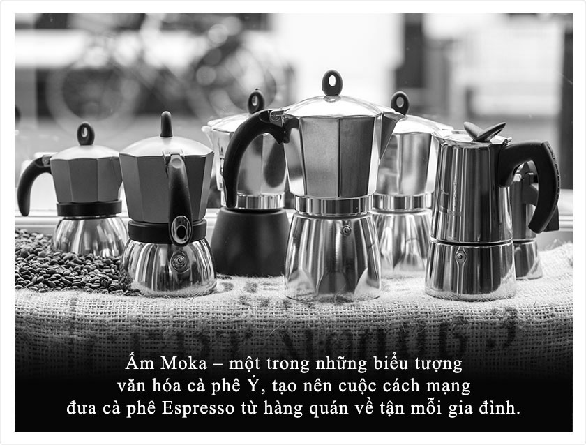 Moka pot - one of the symbols of Italian coffee culture, creating a revolution to bring Espresso coffee from the shop to every family