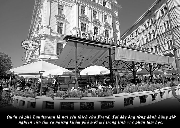 The Landtmann Café was Freud's favorite place. There he spent hours researching to find new discoveries in the field of psychoanalysis.
