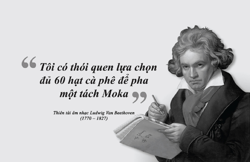 “I have a habit of choosing exactly 60 coffee beans to make a cup of Moka” Musical genius Ludwig Van Beethoven (1770-1827)