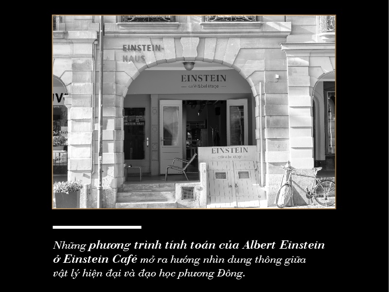 Albert Einstein's computational equations at the Einstein Café open up a synergistic view between modern physics and Eastern mysticism