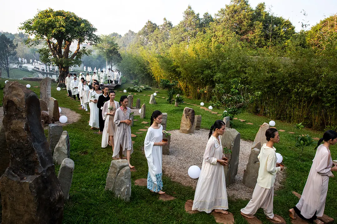 Những người bạn quý và cư dân Thành phố Cà phê cùng tham gia vào hành trình trải nghiệm nghệ thuật sống Tỉnh thức tại Zen Garden.