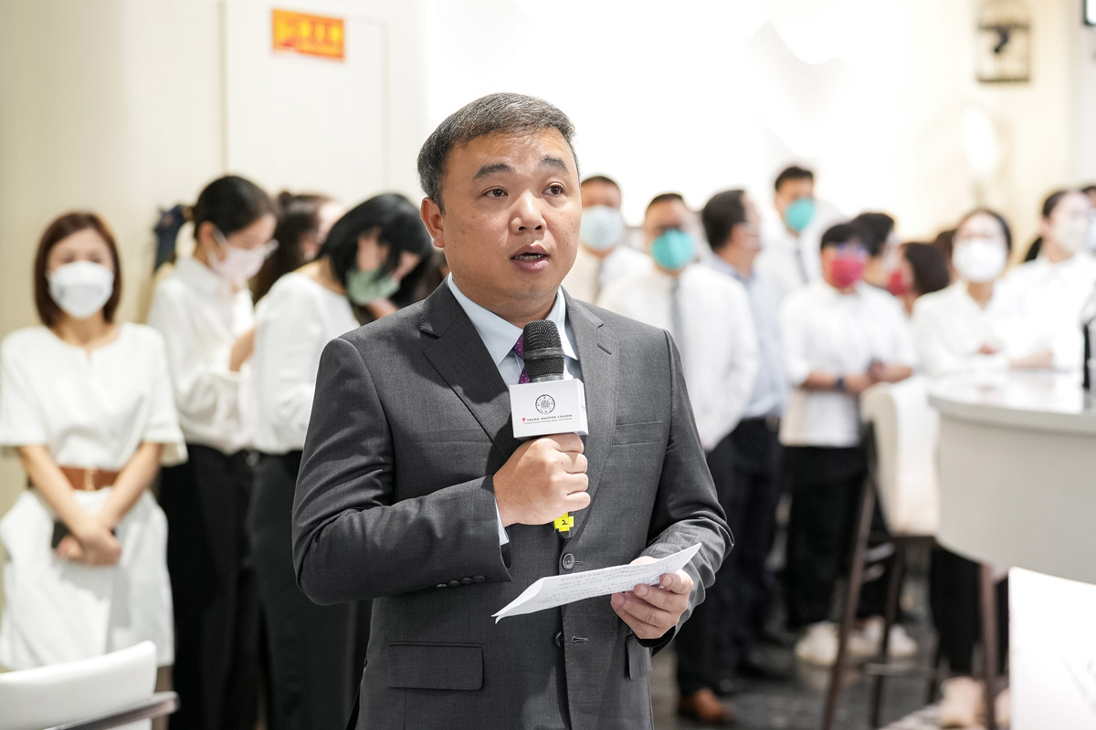 Ông Nguyễn Thế Tùng - Tổng lãnh sự Việt Nam tại Thượng Hải phát biểu tại Lễ khai trương