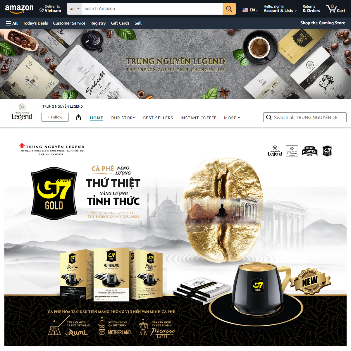 G7 Gold – Thế hệ mới của cà phê G7 chính thức xuất hiện trên Amazon, tiếp tục mang đến cho người yêu cà phê toàn cầu những trải nghiệm cà phê mới mẻ đến từ Việt Nam.