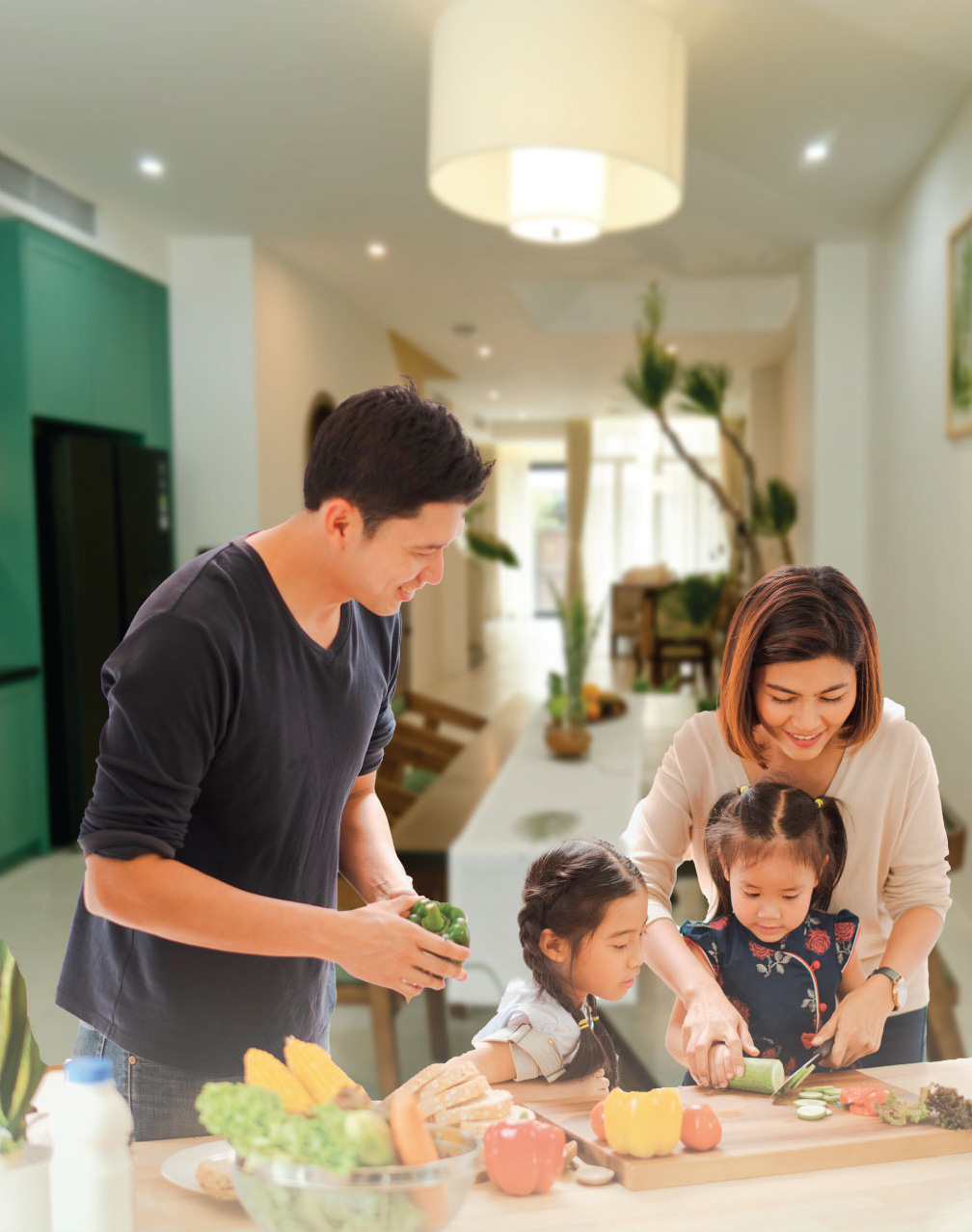 Cuộc sống an lành, hạnh phúc của gia đình cư dân gia đình trong căn hộ Tesla tại khu đô thị Thành Phố Cà Phê.