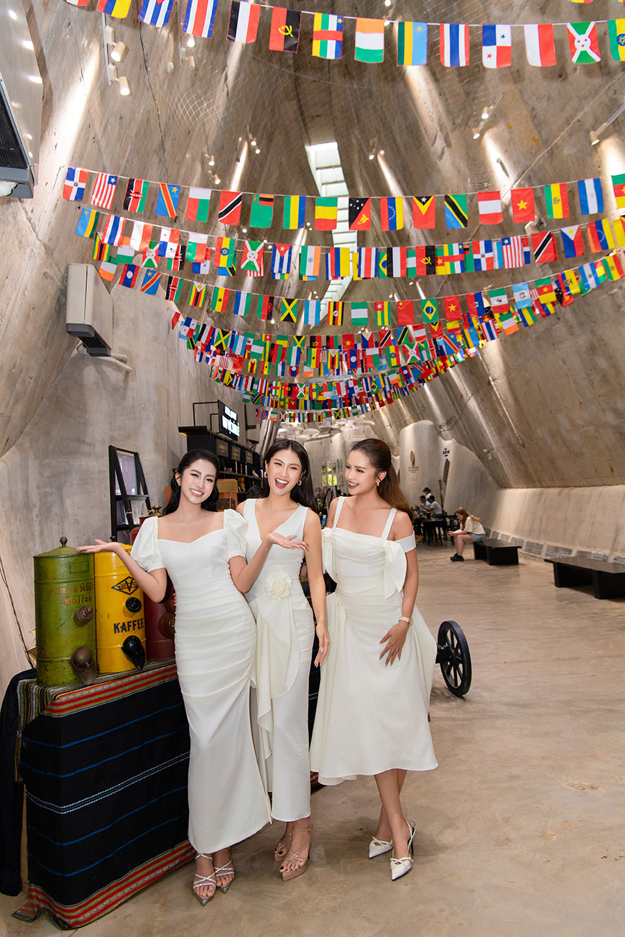Các Hoa hậu Phương Linh, Trúc Linh, Ngọc Châu tự hào đồng hành cùng chương trình Hành trình Từ Trái Tim tại Bảo tàng Thế giới Cà phê, ngày 28.3.