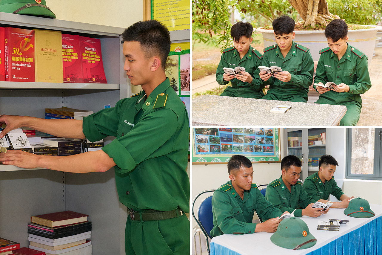 Những cuốn sách được trao không chỉ bổ sung tri thức, mà còn là hành trang để cán bộ, chiến sĩ vận dụng vào thực tiễn công tác nơi biên giới.