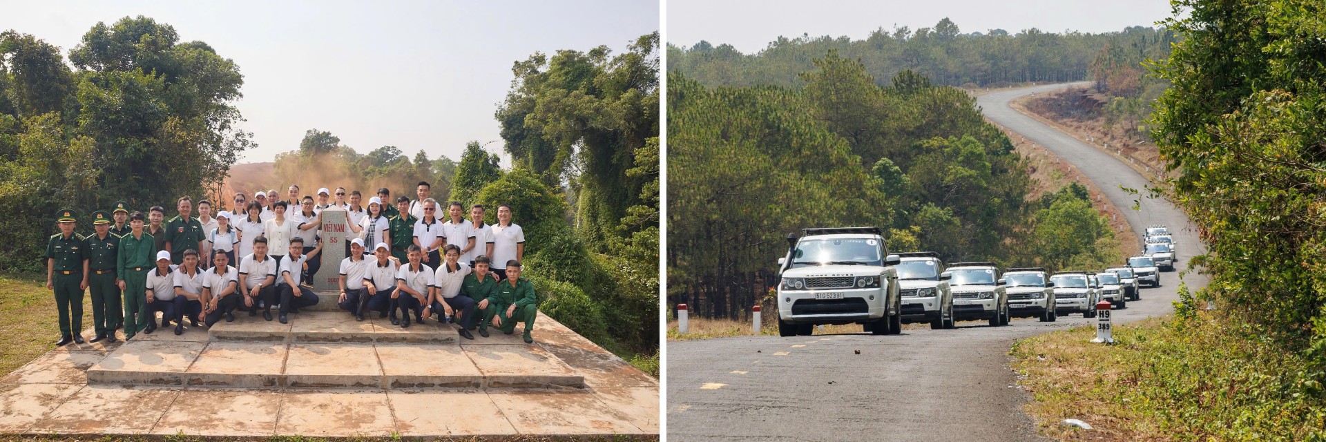 Đoàn Hành trình Từ Trái Tim vượt hàng trăm km đường đá gập ghềnh, những triền dốc cao nguyên giữa nắng gió tháng 3 để đến với các chiến sỹ Đồn Biên Phòng Tuy Đức.