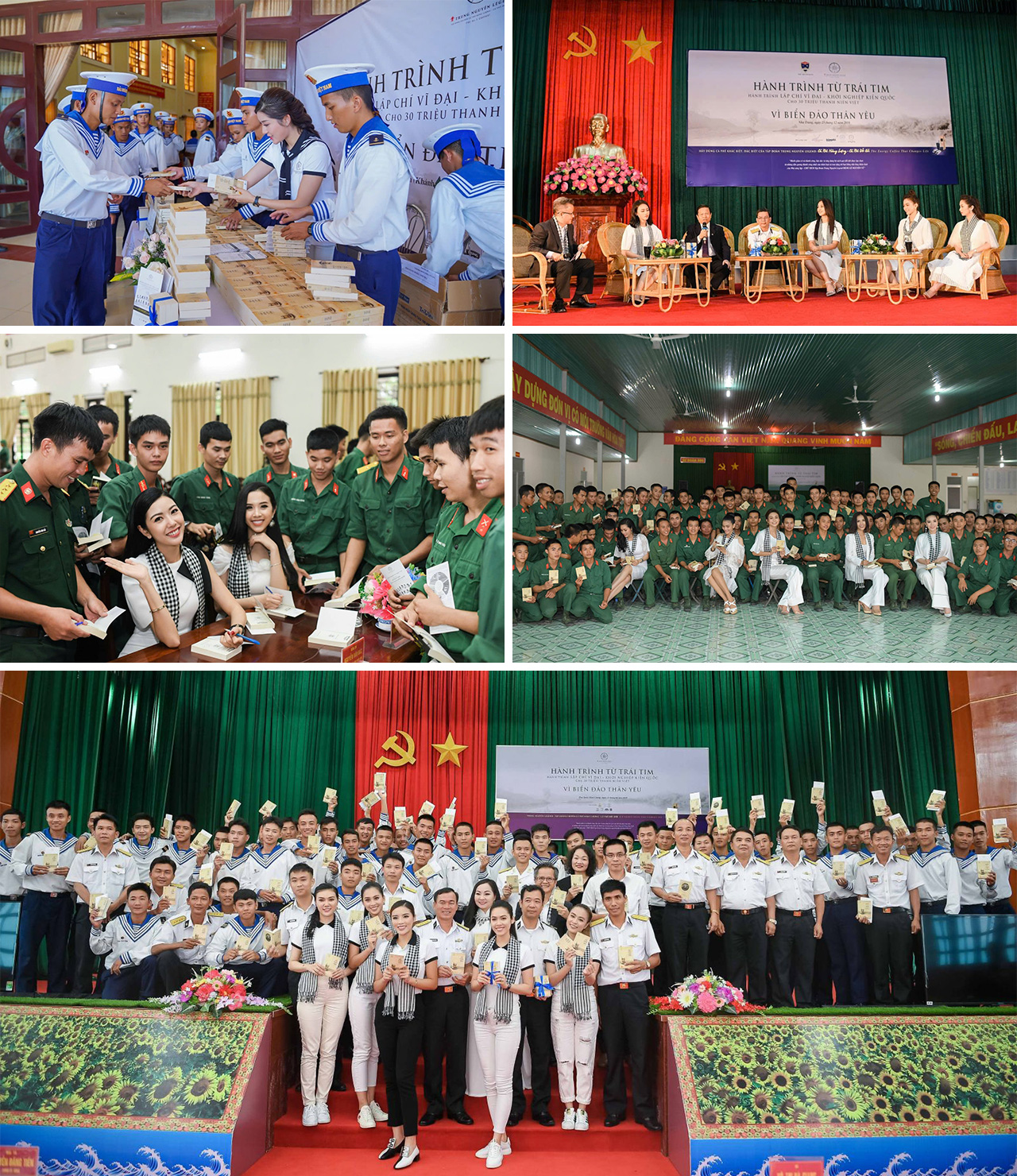 Được sự đồng hành, ủng hộ và tạo điều kiện của Bộ Quốc Phòng, Hành trình Từ Trái Tim đã tổ chức nhiều hoạt động giao lưu, trao tặng sách quý đổi đời tại nhiều đơn vị quân đội, hải quân, học viện, nhà trường Quân đội trên khắp cả nước… góp phần hun đúc khát vọng lớn và tinh thần phụng sự đất nước.  
