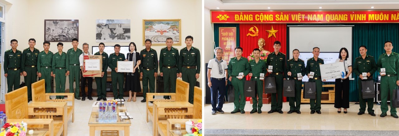 Những món quà thiết thực và cuốn sách quý do Hành trình Từ Trái Tim trao tặng góp phần hun đúc bản lĩnh nơi tuyến đầu, để cán bộ, chiến sĩ vững vàng bảo vệ biên cương và đồng hành cùng người dân phát triển đời sống.