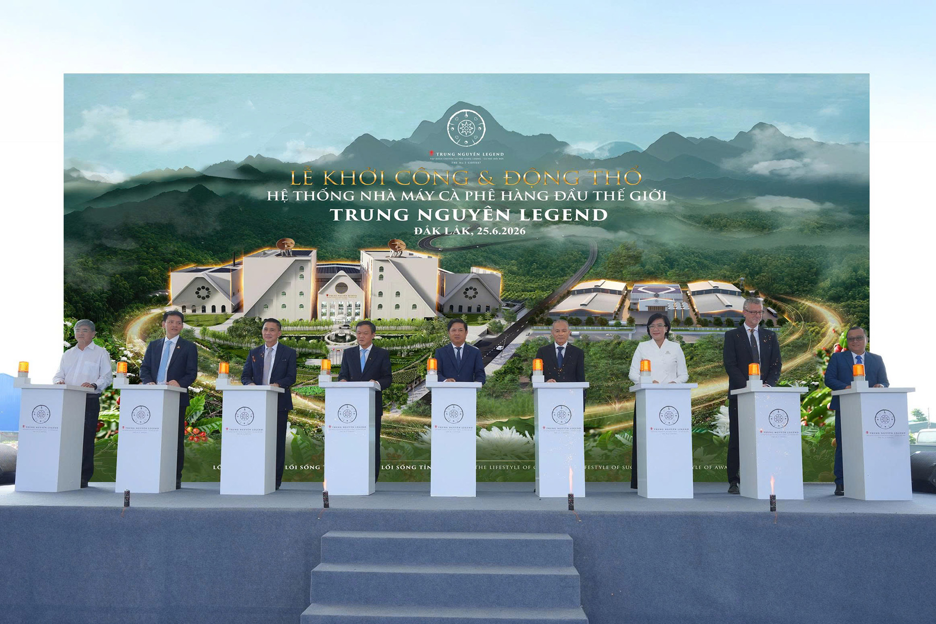 Trung Nguyên Legend khởi công hệ thống nhà máy cà phê hàng đầu thế giới