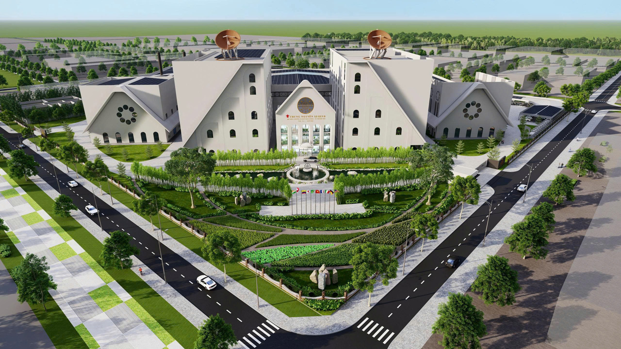 Nhà máy Cà phê Năng lượng Trung Nguyên Legend được thiết kế theo tiêu chuẩn Net Zero sinh thái – bền vững, lớn nhất Đông Nam Á.